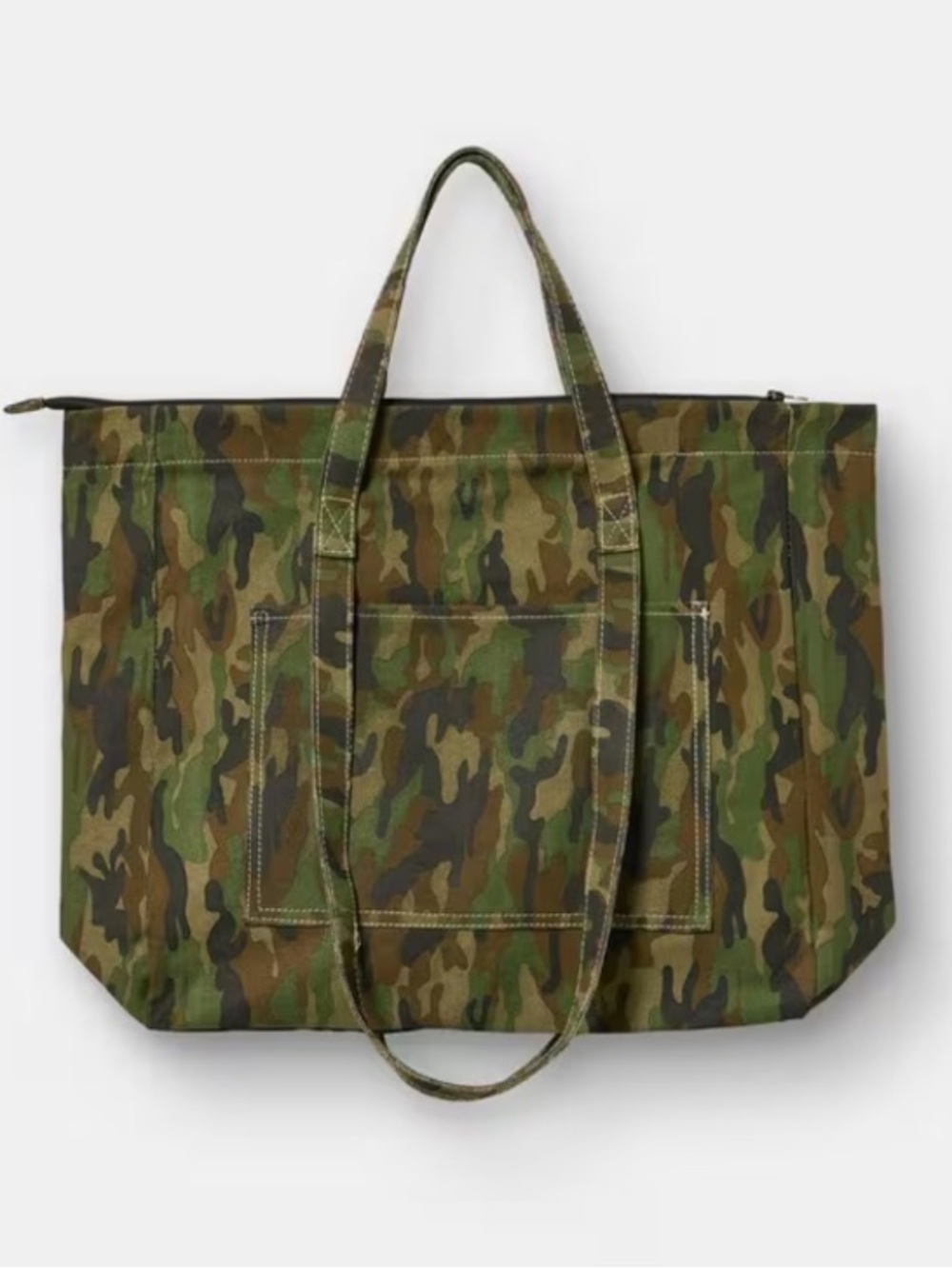 Torrid Camo Denim Tote Bag Dual Strap Zip Top NEW Camouflage